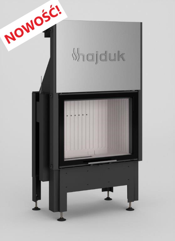 Zestaw kominek powietrzny stalowy KRATKI LUCY Prawy BLACK 14 kW Ø 200 z akcesoriami Volcano 1VTh S - Zestaw kominek powietrzny stalowy KRATKI LUCY Prawy BLACK 14 kW Ø 200 z akcesoriami